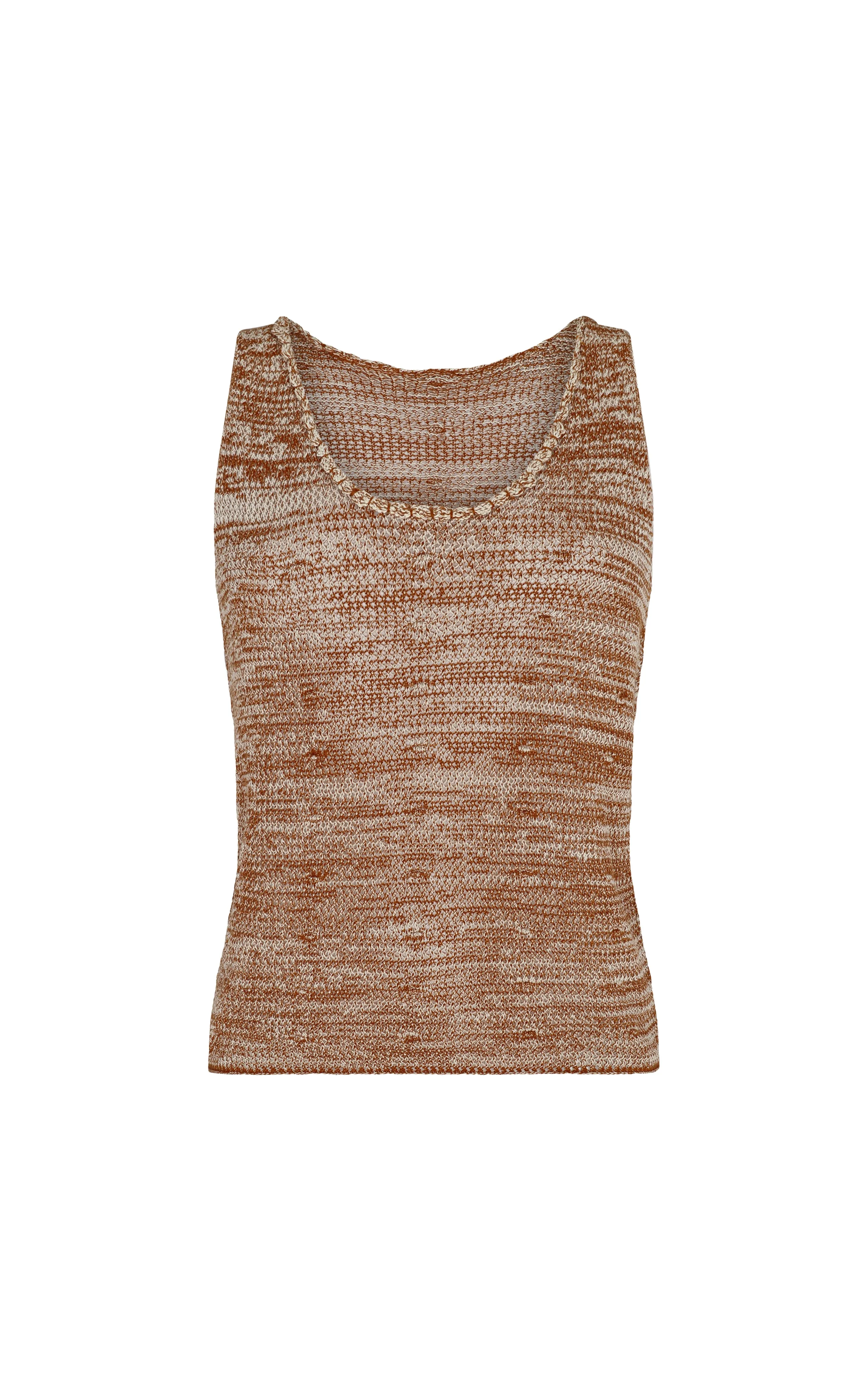 OFRENDA TANK TOP | TOBACCO-IVORY sold by ESCVDO