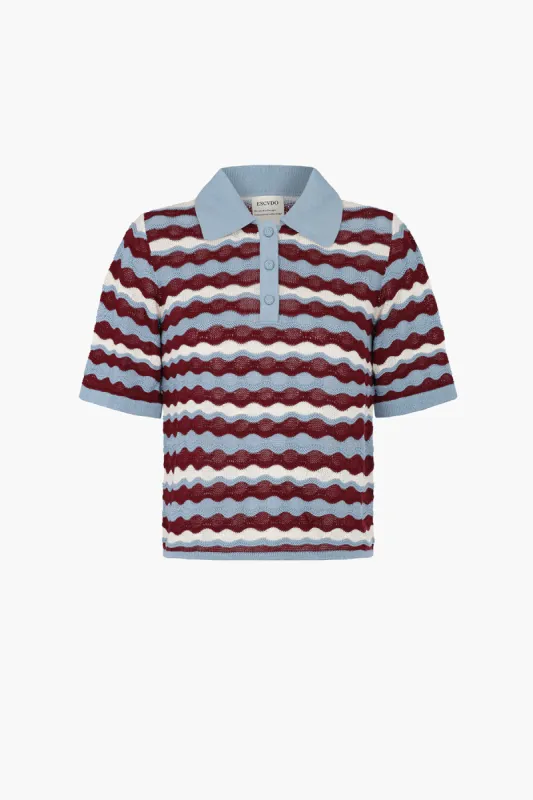 MULLU KNIT SHIRT | RED WINE - BLUES sold by ESCVDO