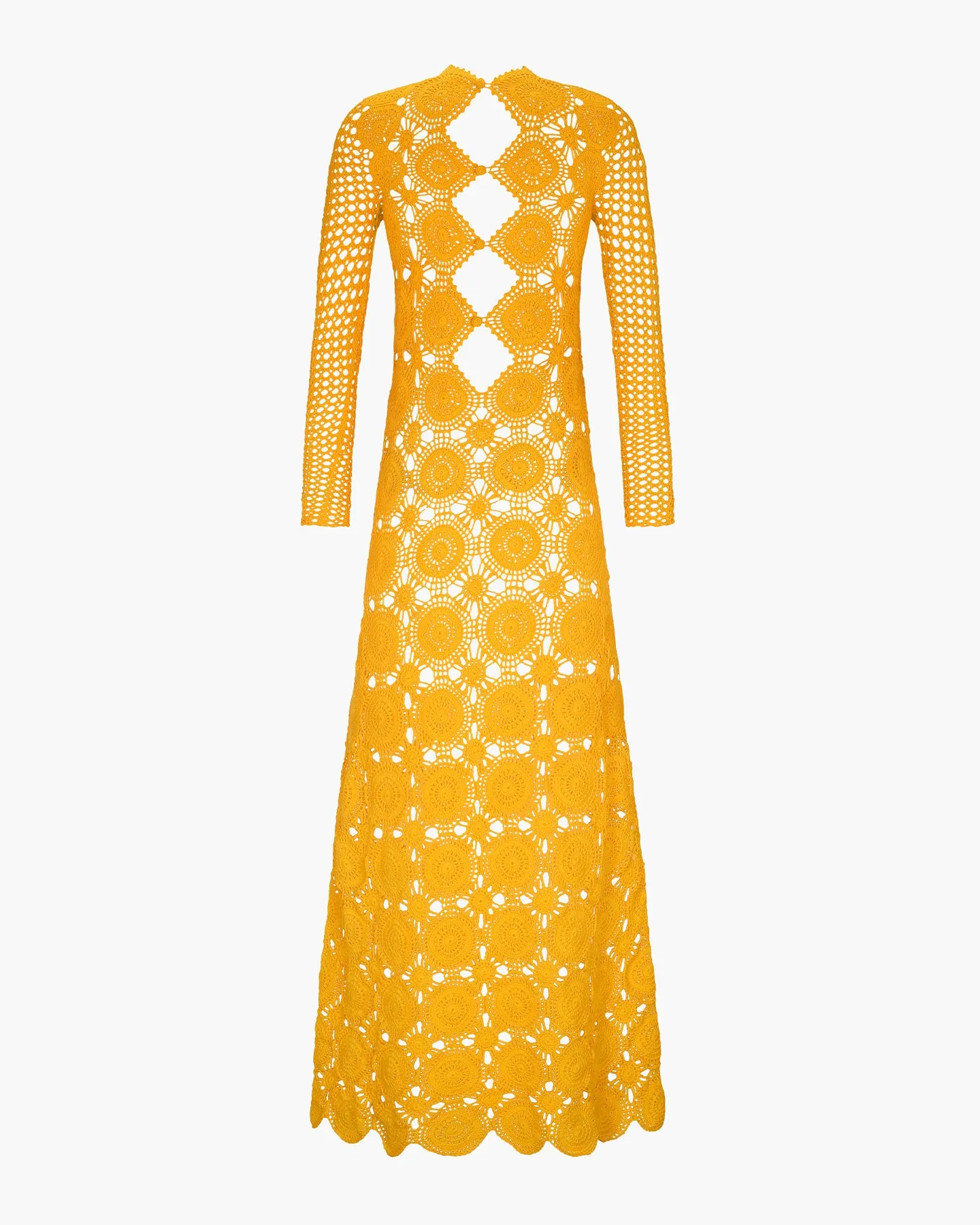 SIULA CROCHET MAXI DRESS | YELLOW | PRE-ORDER sold by ESCVDO product image thumbnail 5