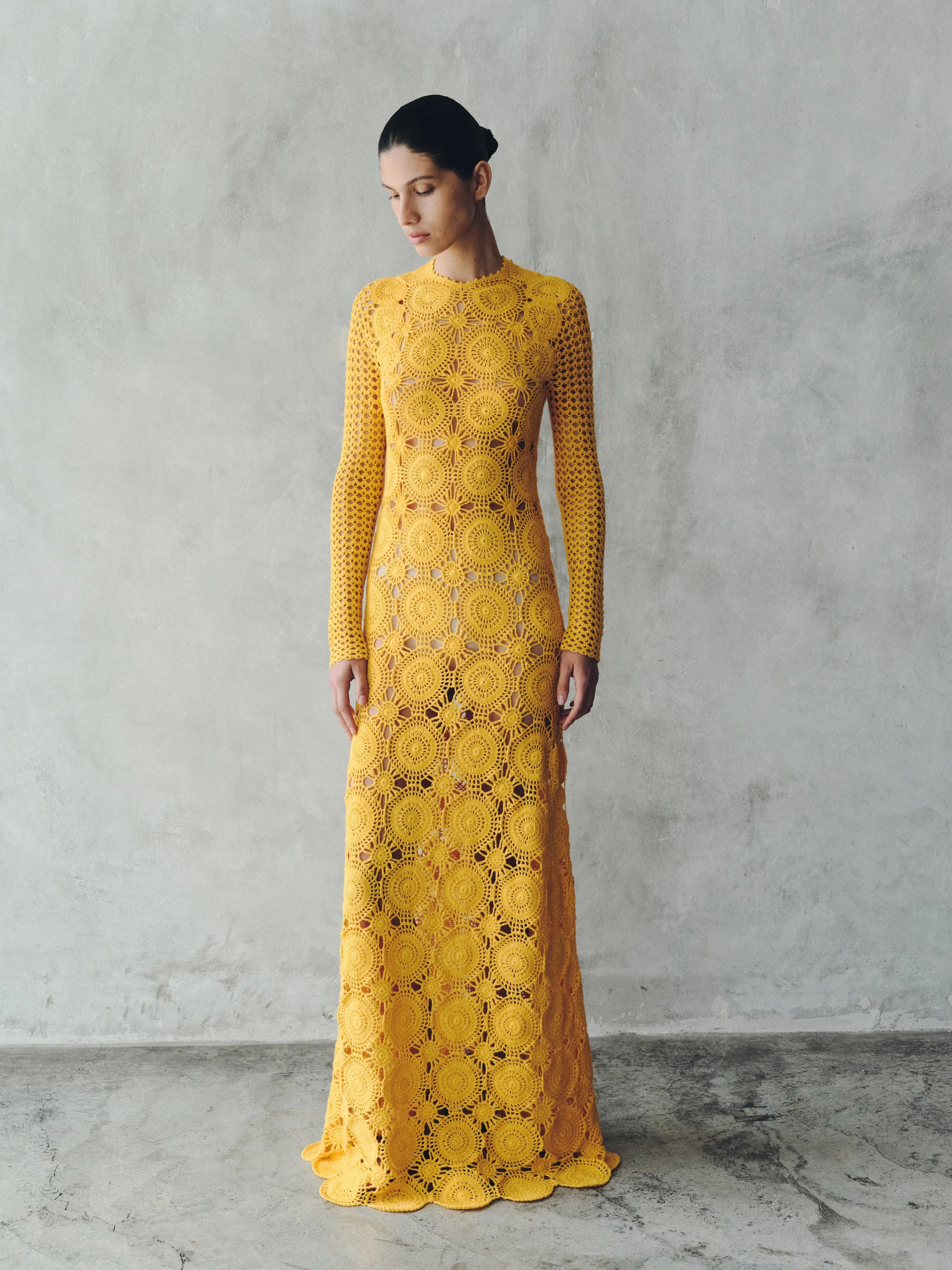SIULA CROCHET MAXI DRESS | YELLOW | PRE-ORDER sold by ESCVDO product image thumbnail 2