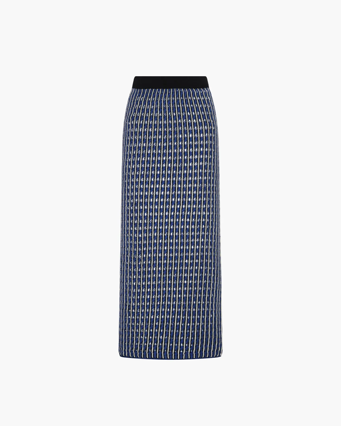 APU MIDI SKIRT | ELECTRIC BLUE - BLACK sold by ESCVDO