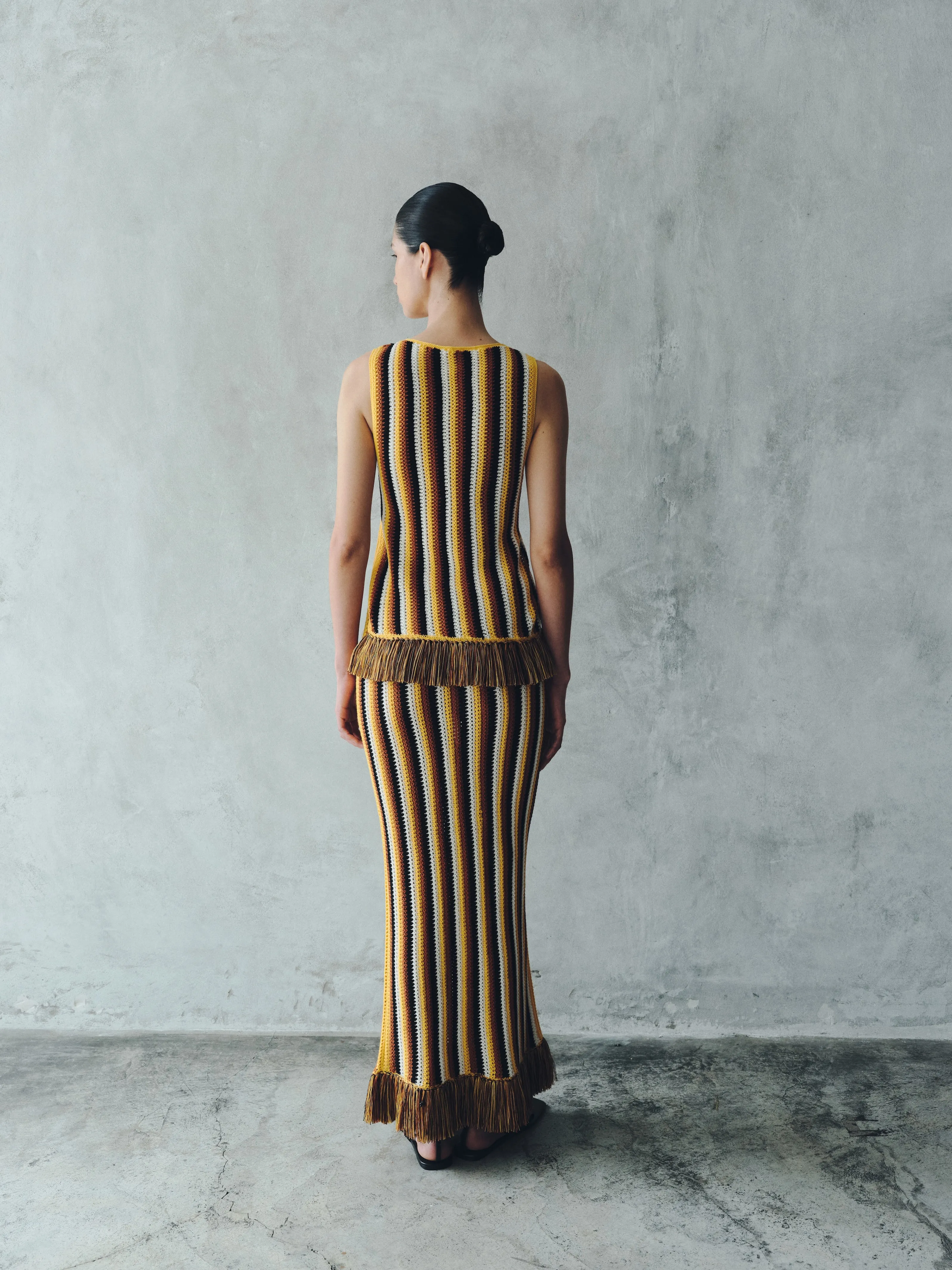 MISTI MIDI SKIRT | YELLOW - TOBACCO sold by ESCVDO product image thumbnail 3