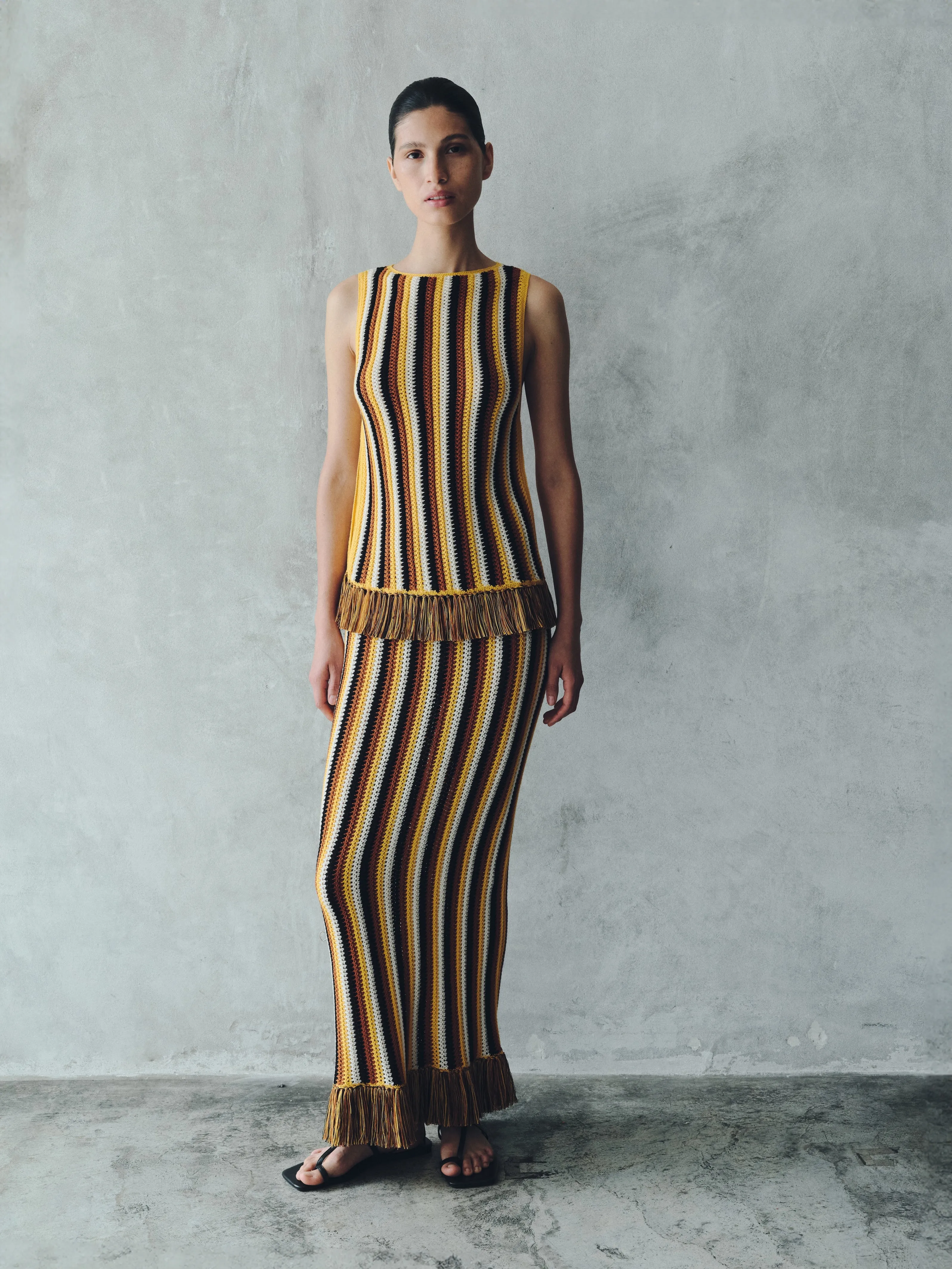 MISTI MIDI SKIRT | YELLOW - TOBACCO sold by ESCVDO product image thumbnail 2