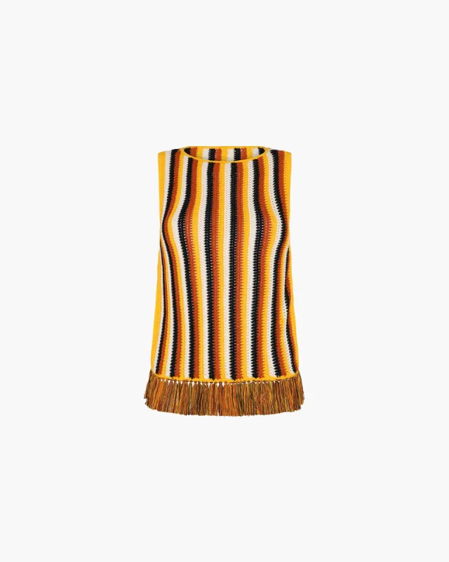 MISTI SLEEVELESS TOP | YELLOW - TOBACCO sold by ESCVDO