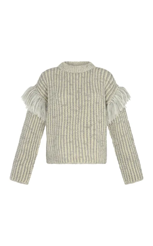 USHNU SWEATER | IVORY-GREY sold by ESCVDO