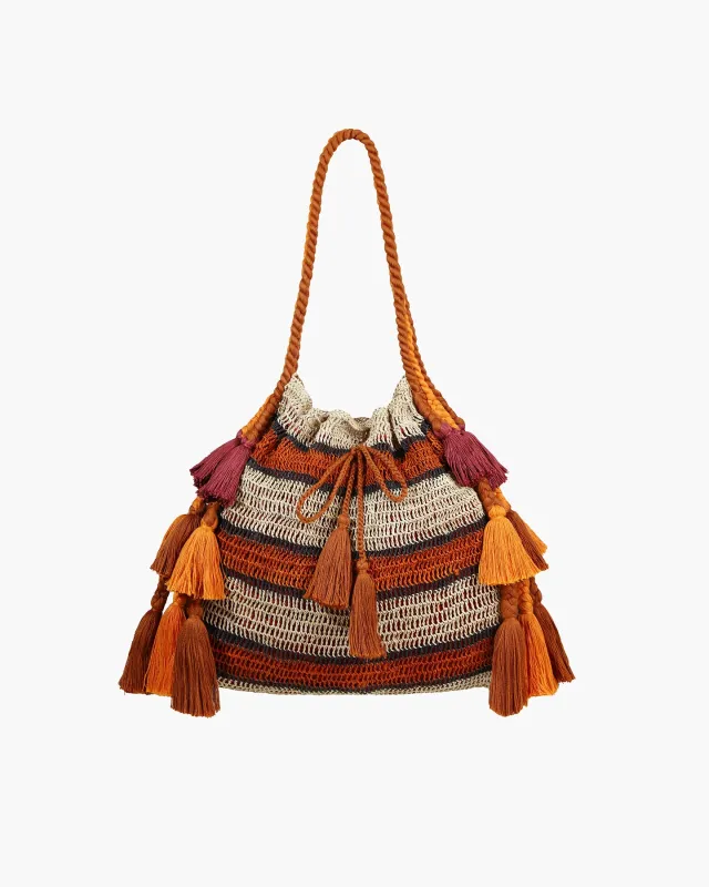WILLOW BAG MEDIUM | Orange-Mauve sold by ESCVDO