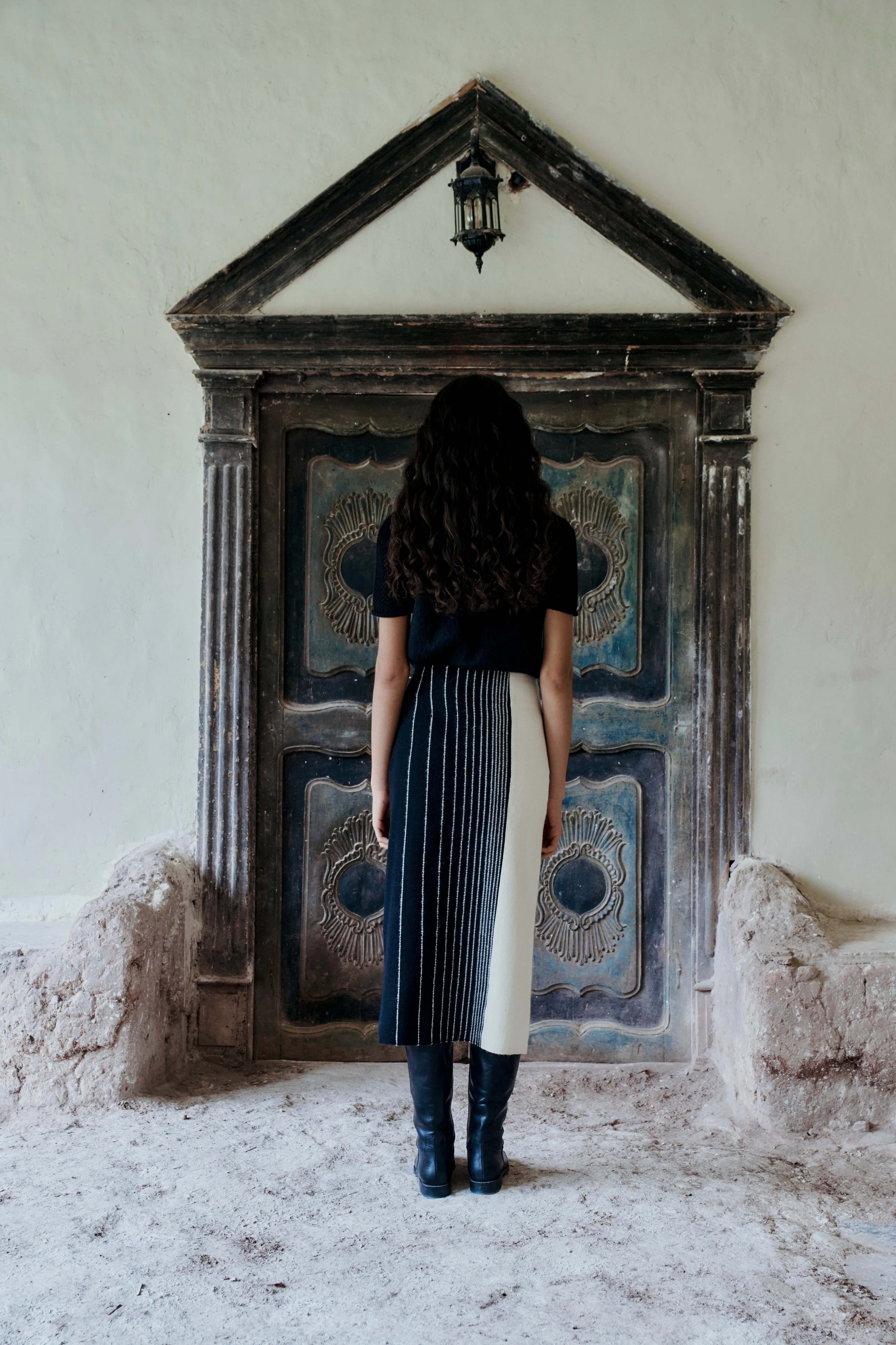 PABLITO MIDI SKIRT | BLACK - IVORY sold by ESCVDO product image thumbnail 2