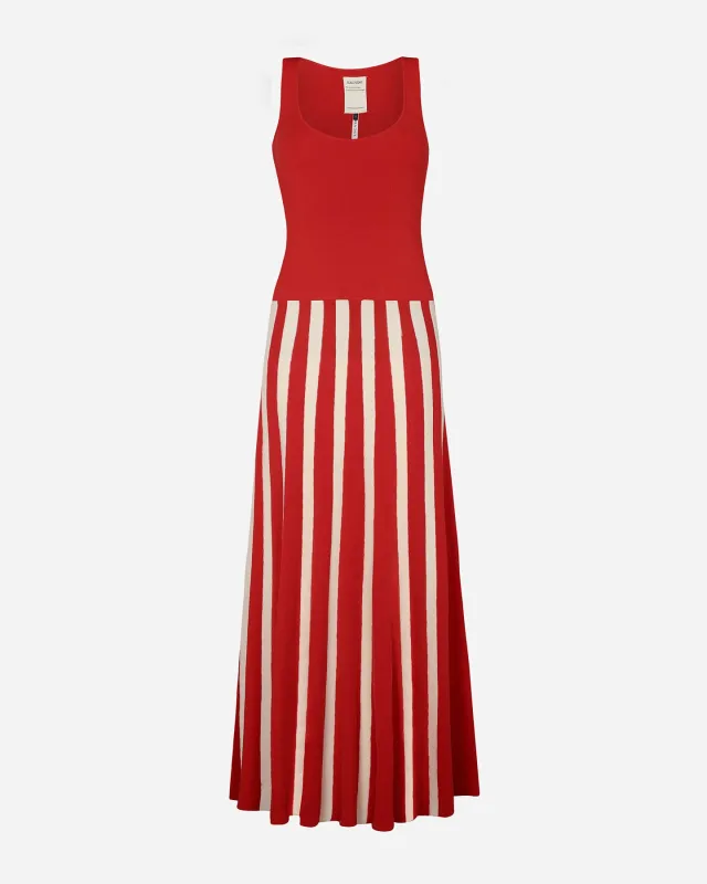 AGRESTE SLEEVELESS MAXI DRESS | RED sold by ESCVDO