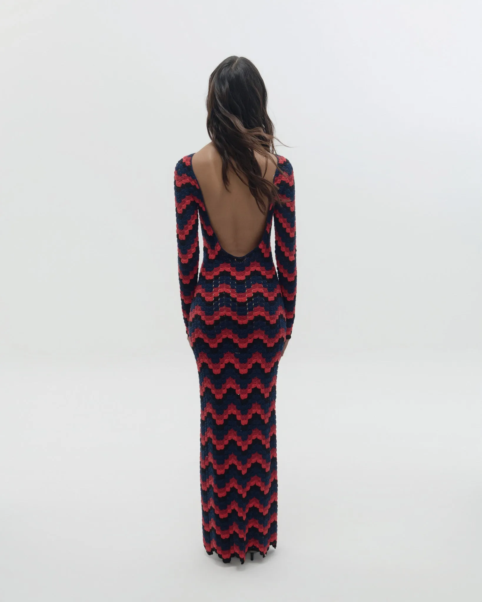 URSULA Maxi Dress | Red Navy sold by ESCVDO product image thumbnail 3