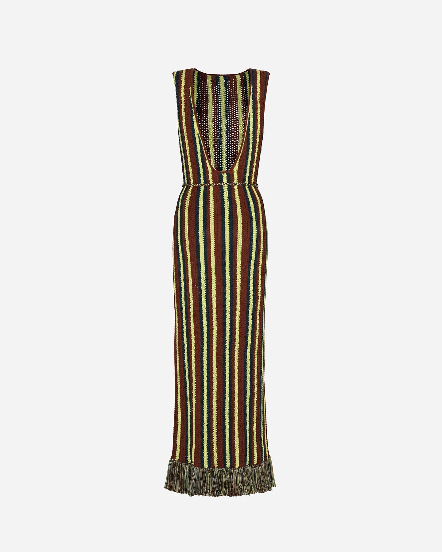 MISTI Sleeveless Midi Dress | Matcha/ Brown sold by ESCVDO product image thumbnail 5