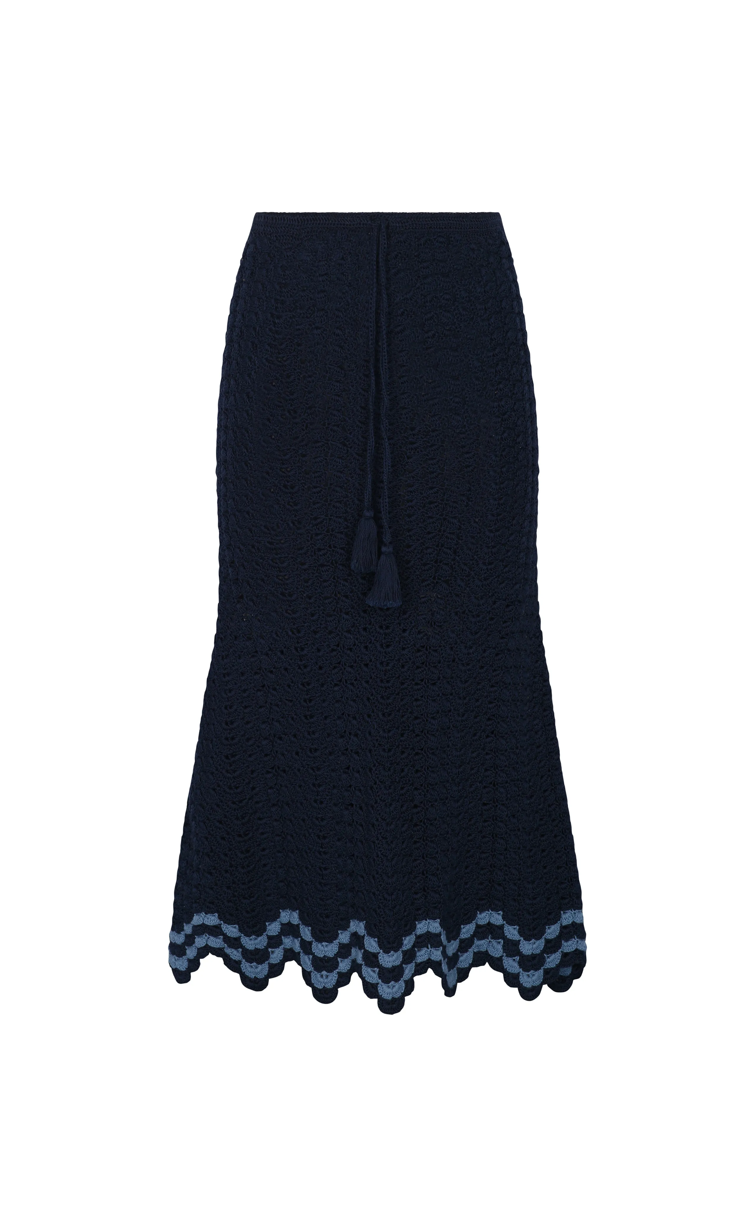 BRISA SKIRT | NAVY / SKY BLUE sold by ESCVDO