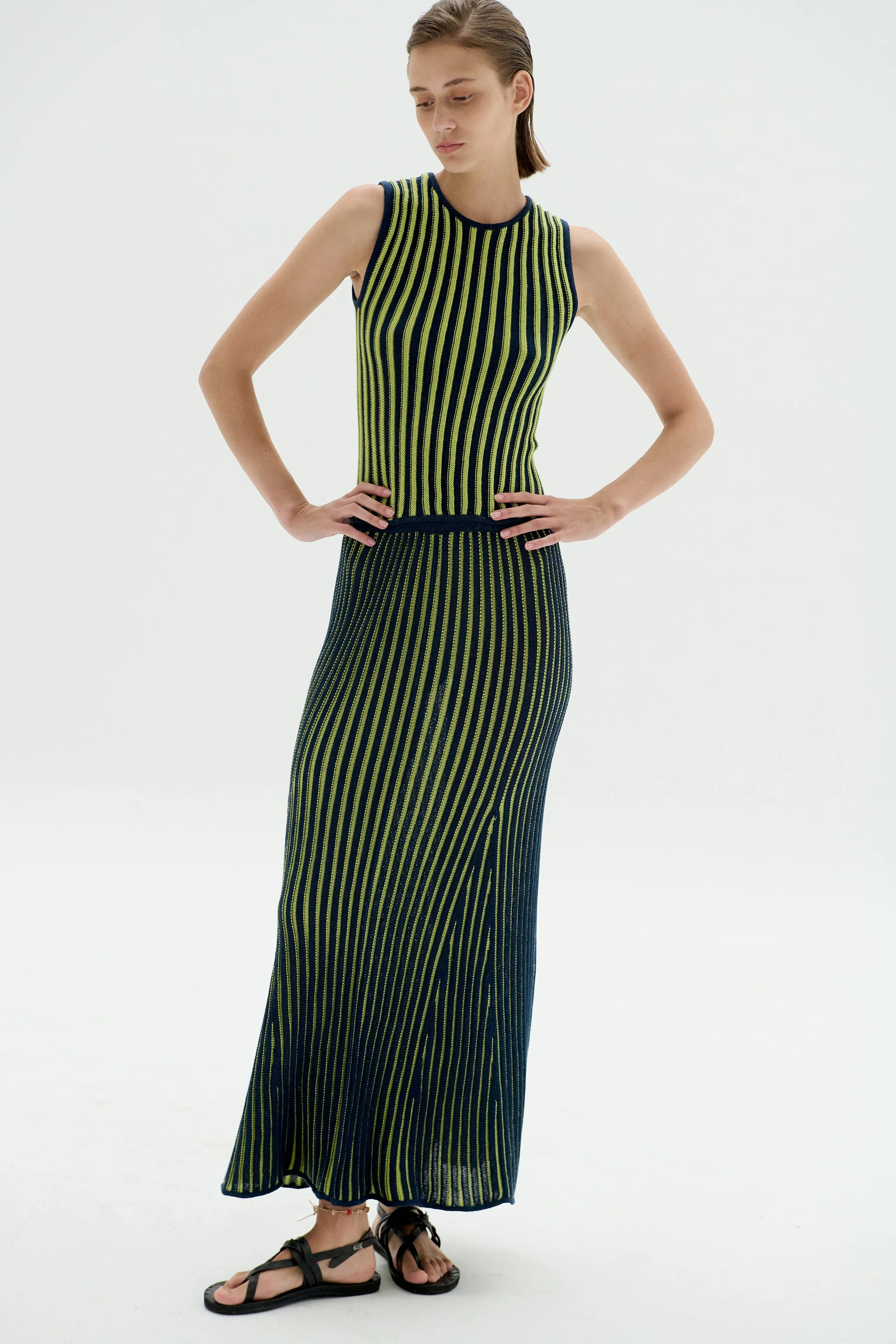 MARINA SET | NAVY / LIME GREEN sold by ESCVDO