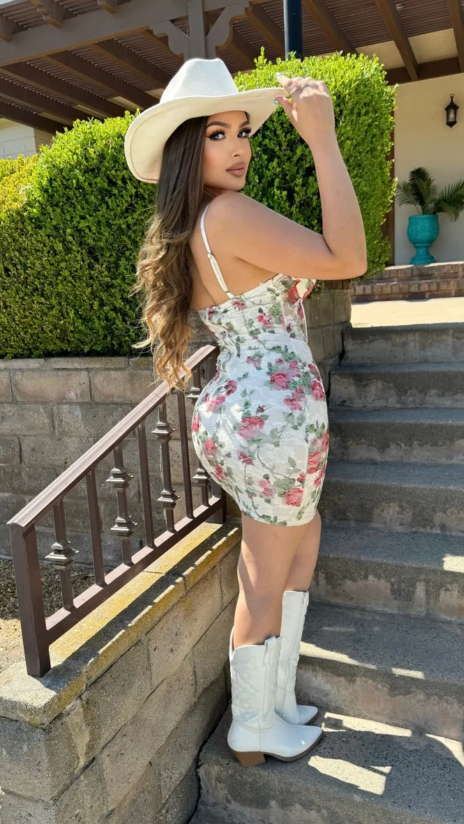 Blossom Corset Mini Dress (Ivory) sold by Lavish Couture Fashion product image thumbnail 2