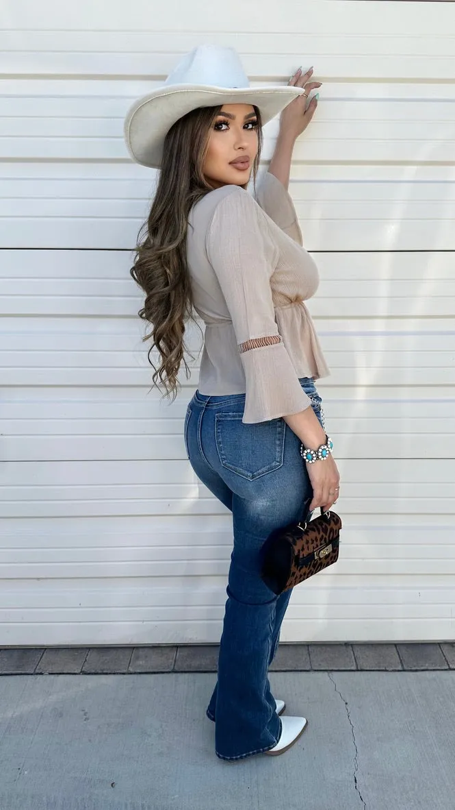 The West Crop Top (Nude) sold by Lavish Couture Fashion product image thumbnail 2