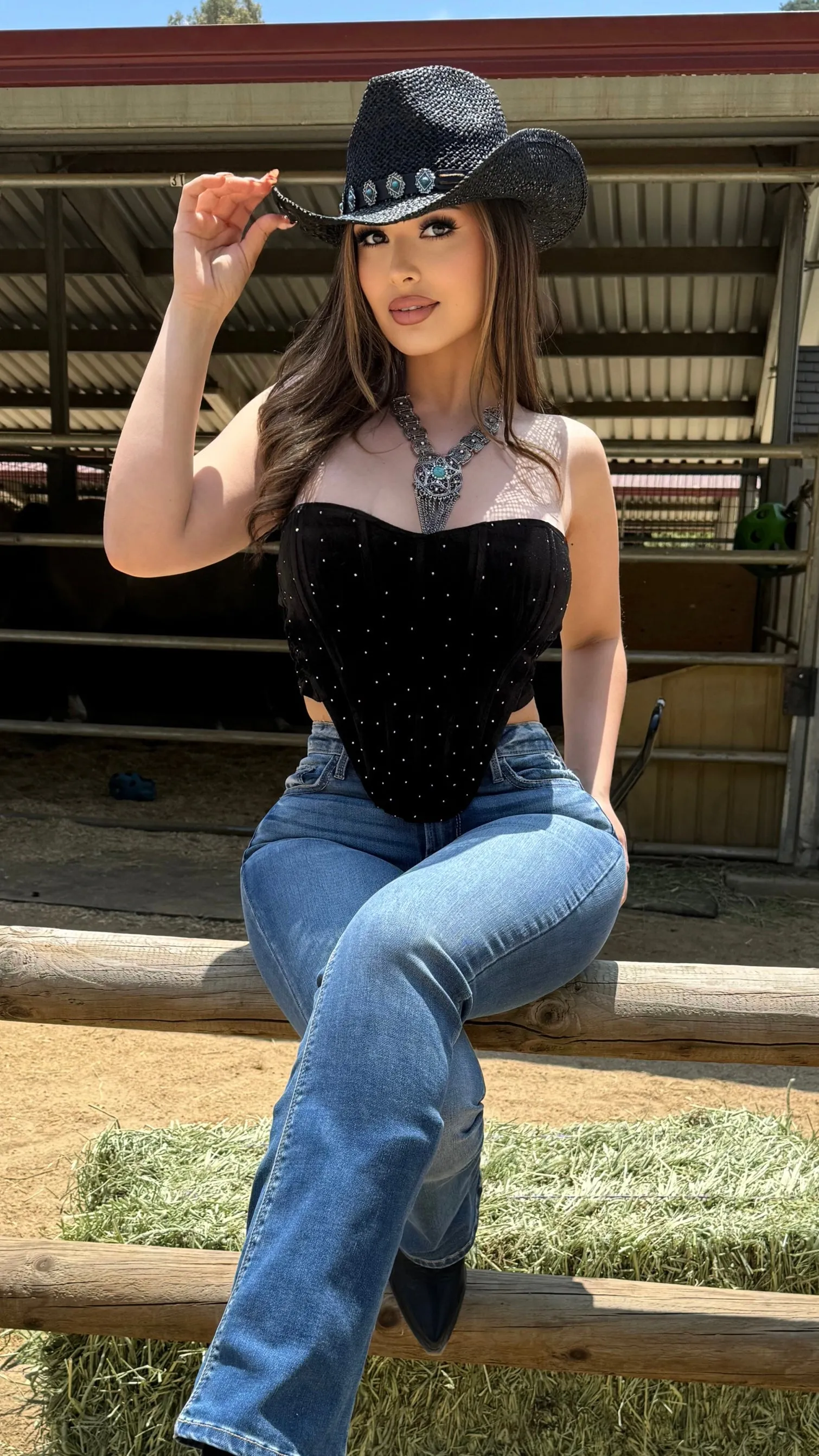 Stuck On You Corset Top (Black) sold by Lavish Couture Fashion product image thumbnail 2