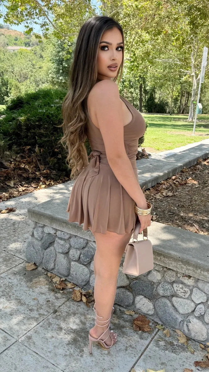 Zaree 2PC Skirt Set (Taupe) sold by Lavish Couture Fashion product image thumbnail 3