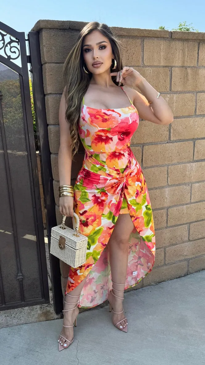 Barbados Maxi Dress (Orange/Pink) sold by Lavish Couture Fashion product image thumbnail 2