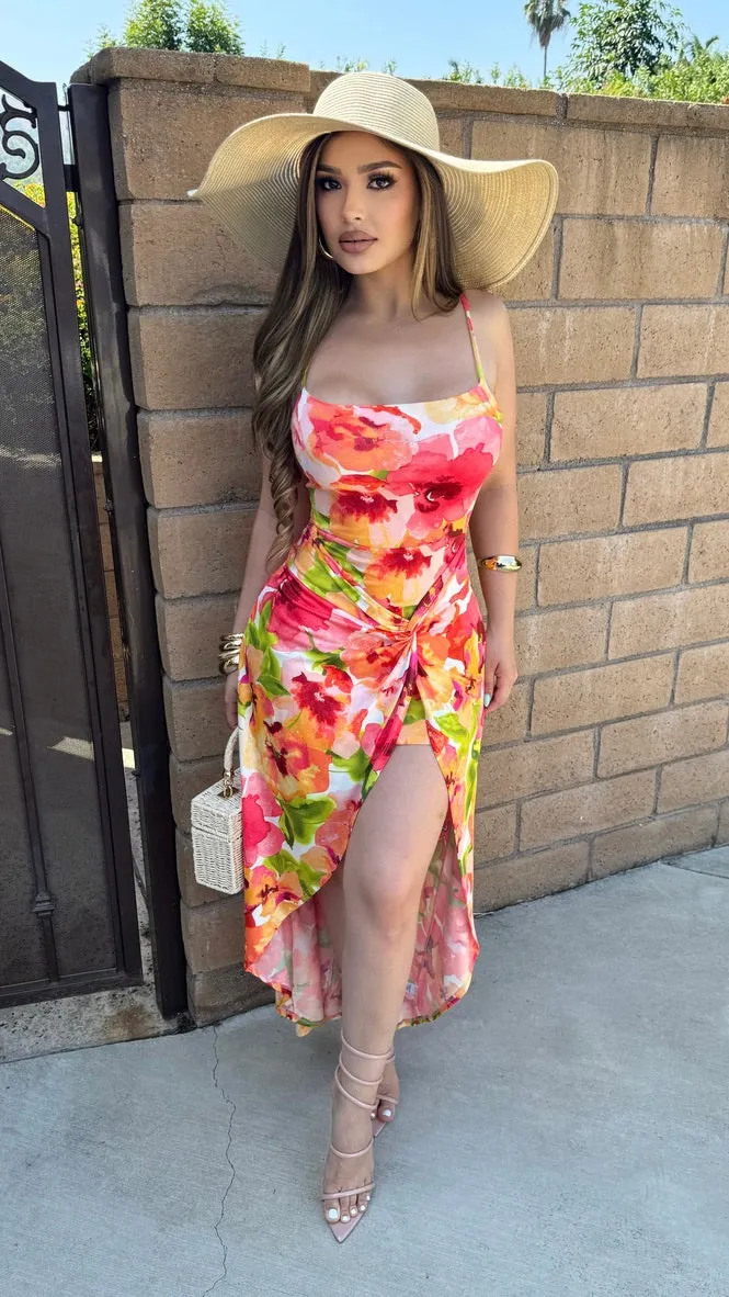 Barbados Maxi Dress (Orange/Pink) sold by Lavish Couture Fashion product image thumbnail 3