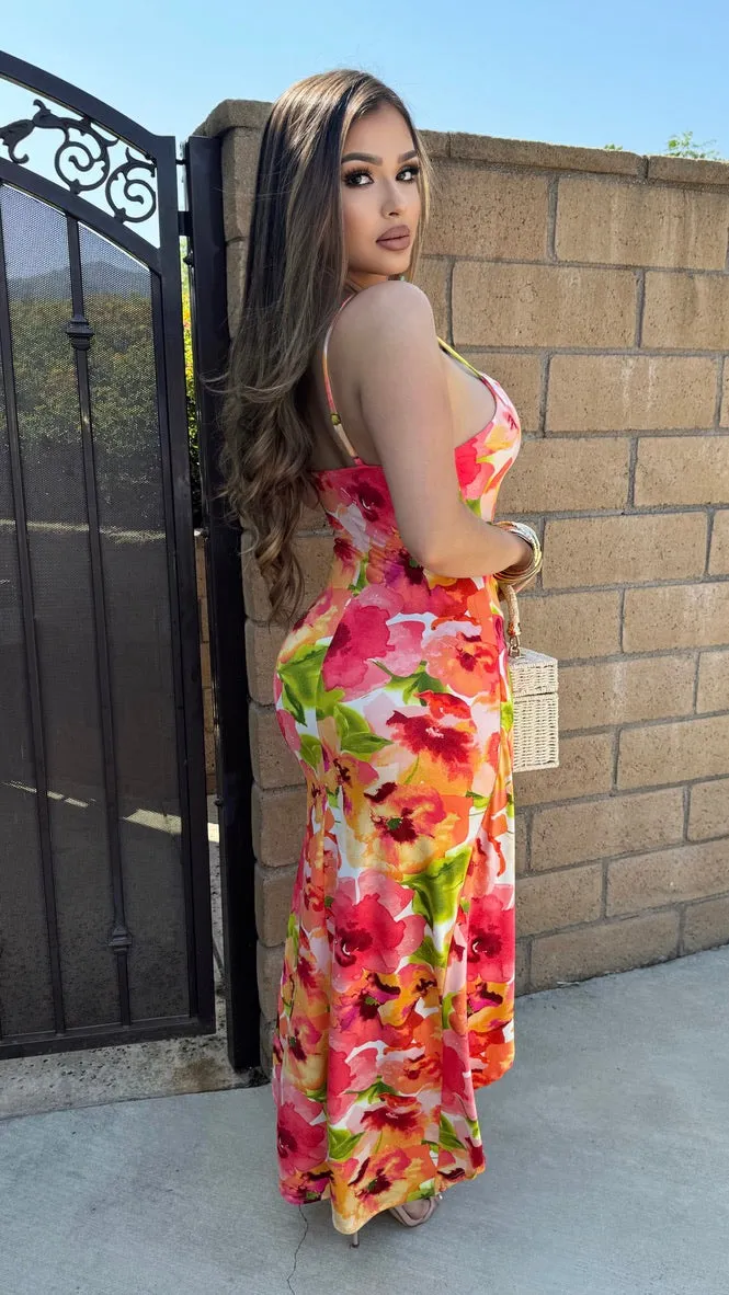 Barbados Maxi Dress (Orange/Pink) sold by Lavish Couture Fashion product image thumbnail 4