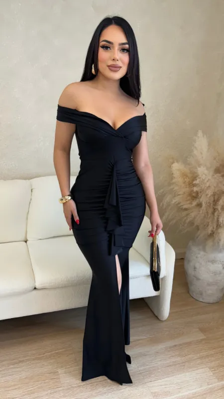 Vania Couture Maxi Dress (Black) sold by Lavish Couture Fashion