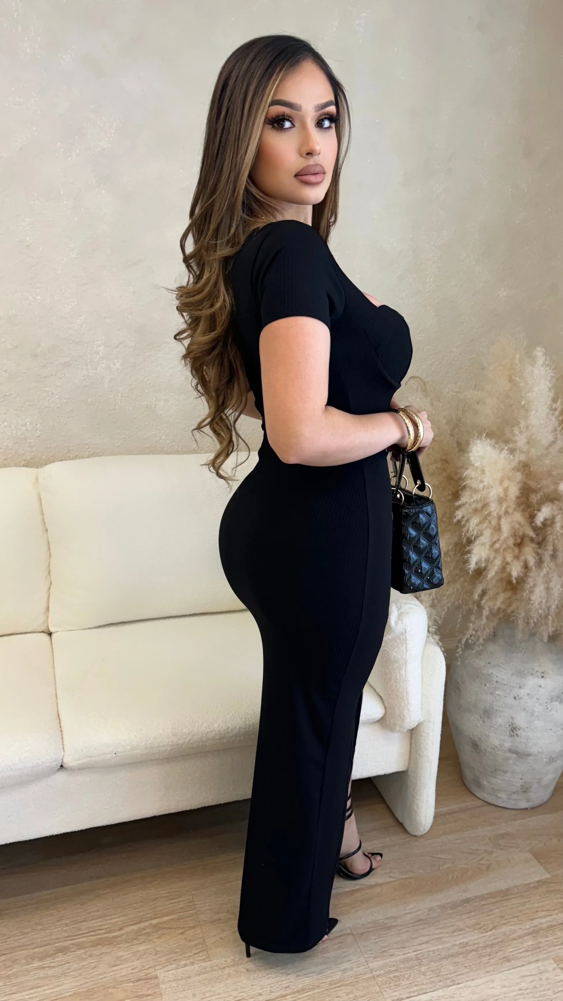 Take Me Downtown Maxi Dress (Black) sold by Lavish Couture Fashion product image thumbnail 3