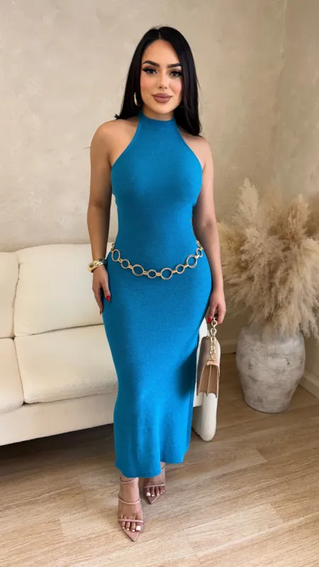 Never Upstaged Maxi Dress (Blue) sold by Lavish Couture Fashion