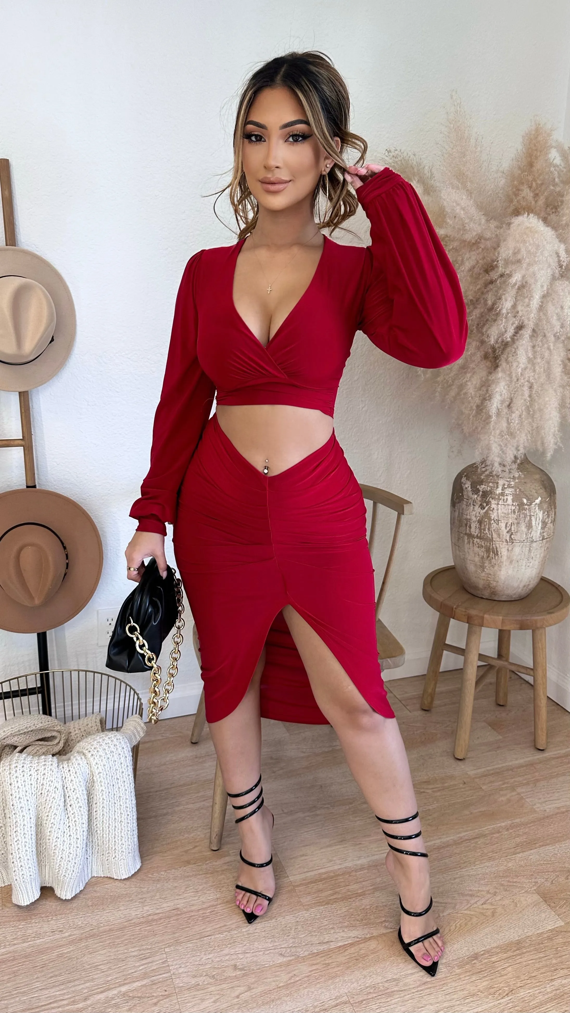 Standing Out 2PC Set (Red) sold by Lavish Couture Fashion product image thumbnail 2