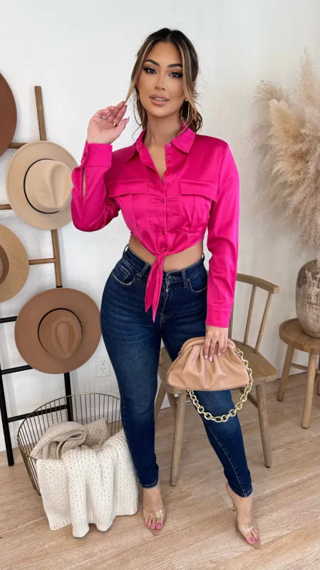 Ezra Top (Fuchsia) sold by Lavish Couture Fashion