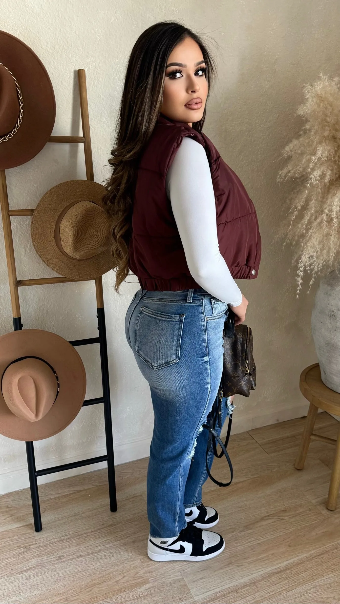 Letting Go Puffer Vest (Brown) sold by Lavish Couture Fashion product image thumbnail 5