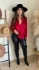 Western Scene Long Sleeve Top (Red) sold by Lavish Couture Fashion