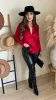 Western Scene Long Sleeve Top (Red) sold by Lavish Couture Fashion