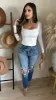 Ciana Long Sleeve Top (White) sold by Lavish Couture Fashion