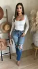 Ciana Long Sleeve Top (White) sold by Lavish Couture Fashion