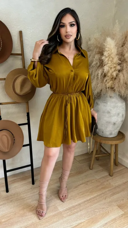 Always On Your Mind Midi Dress (Mustard) sold by Lavish Couture Fashion