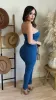Drama Strapless Denim Jumper (Medium Denim) sold by Lavish Couture Fashion