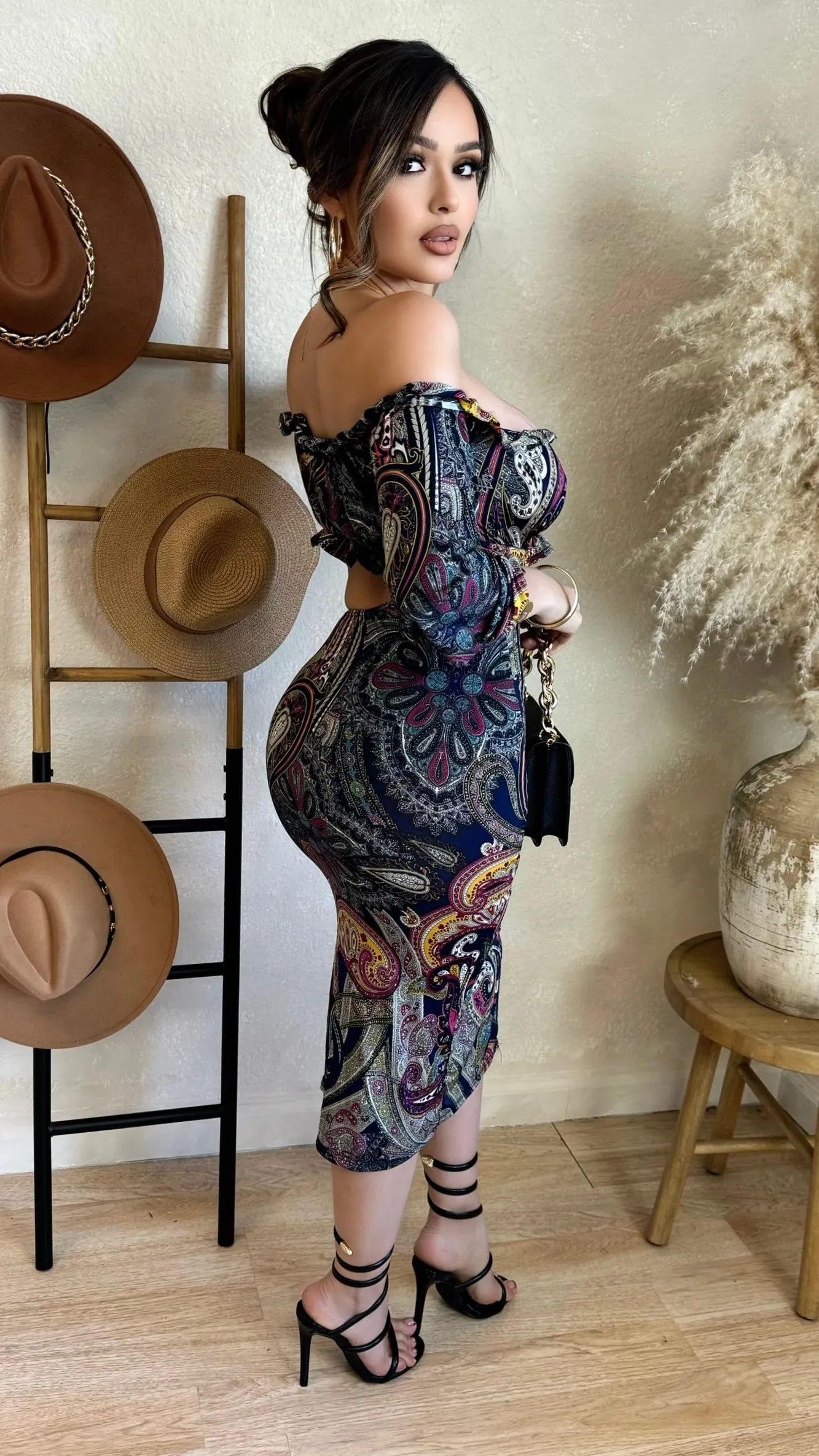 Nightfall Temptation Midi Dress (Navy) sold by Lavish Couture Fashion product image thumbnail 2