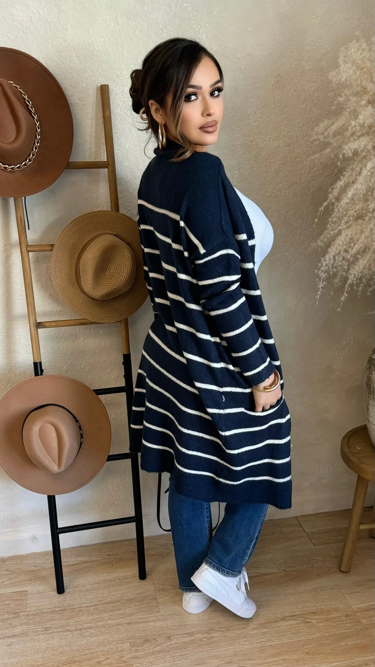 Cozy Lifestyle Cardigan (Navy) sold by Lavish Couture Fashion product image thumbnail 2