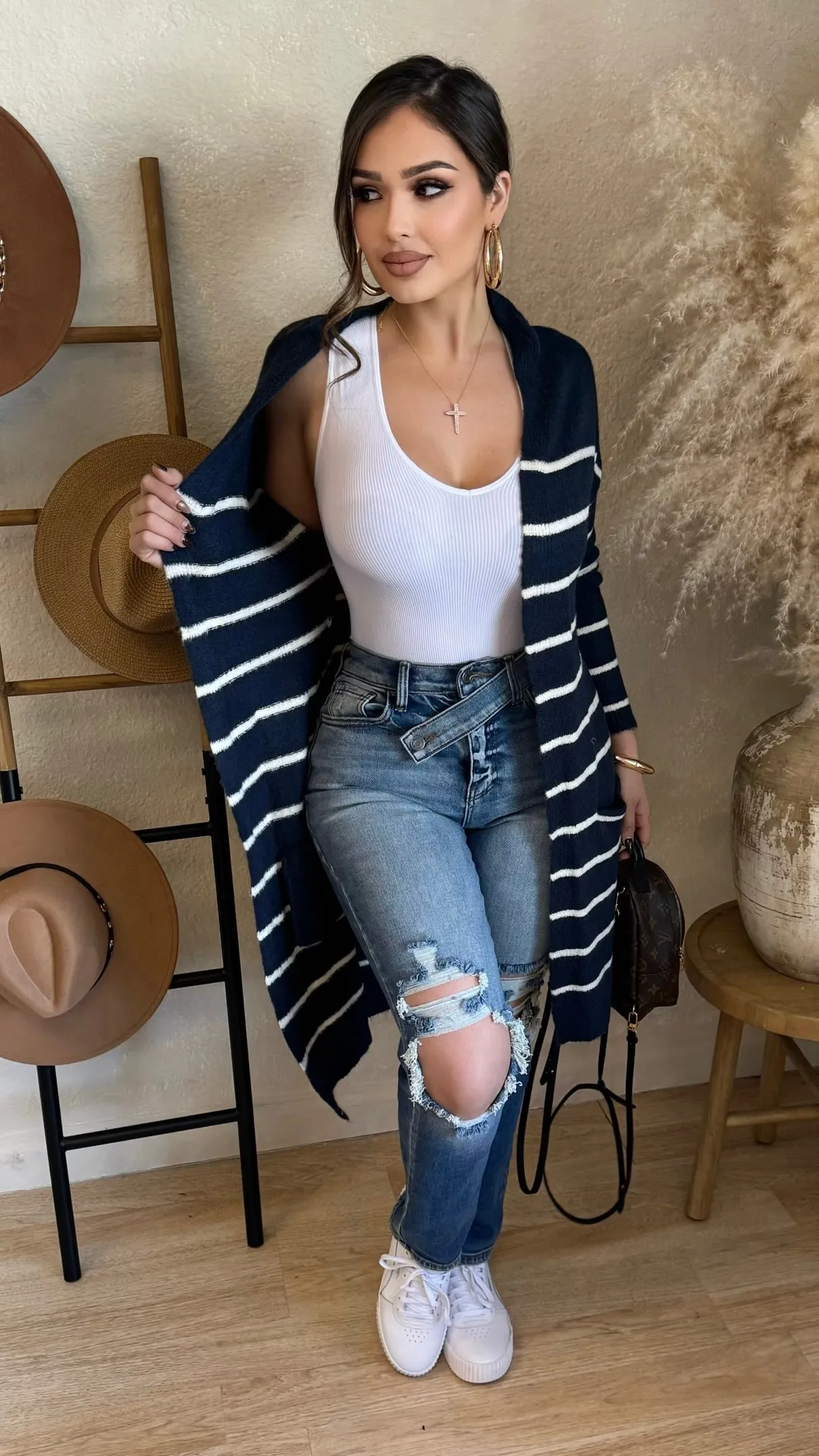 Cozy Lifestyle Cardigan (Navy) sold by Lavish Couture Fashion product image thumbnail 3