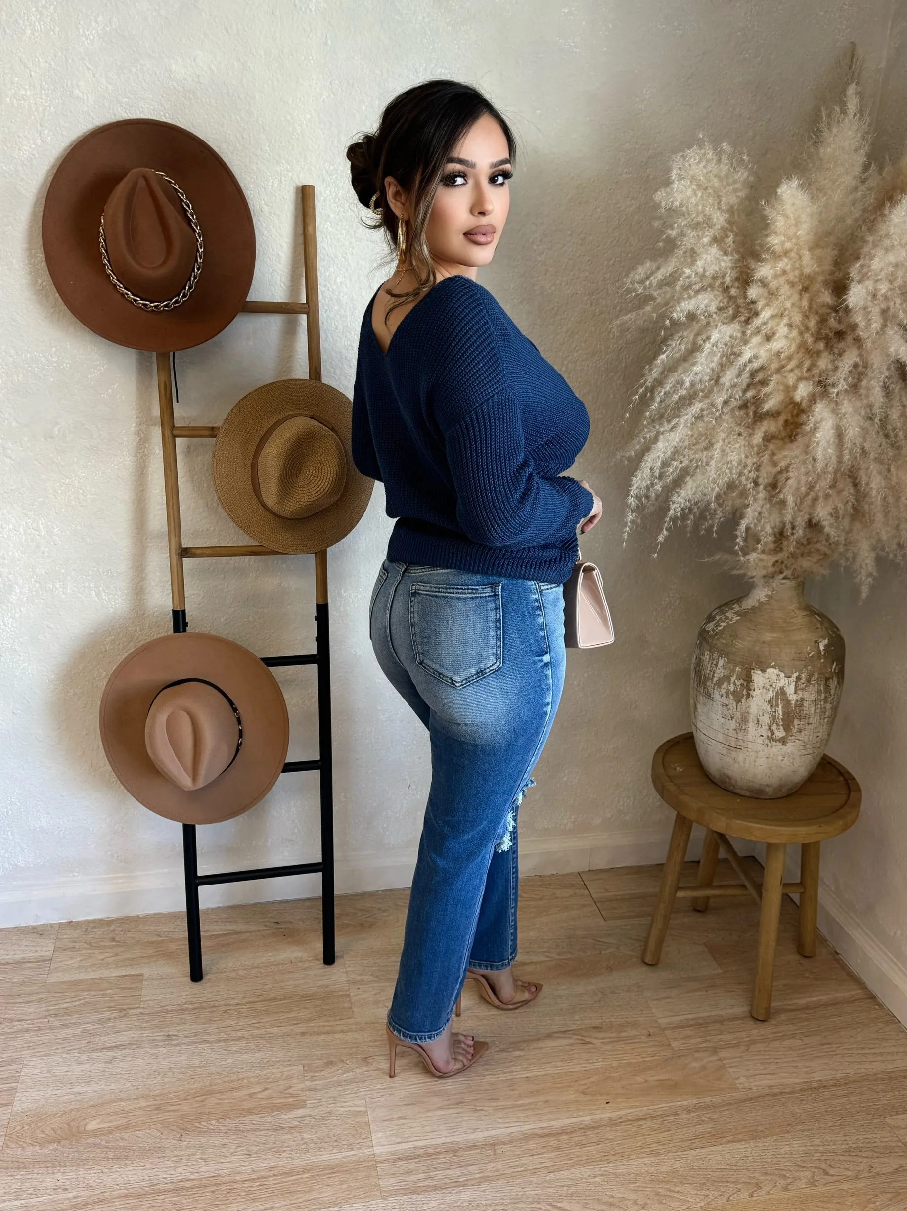 Noelya Top (Cement Blue) sold by Lavish Couture Fashion product image thumbnail 3