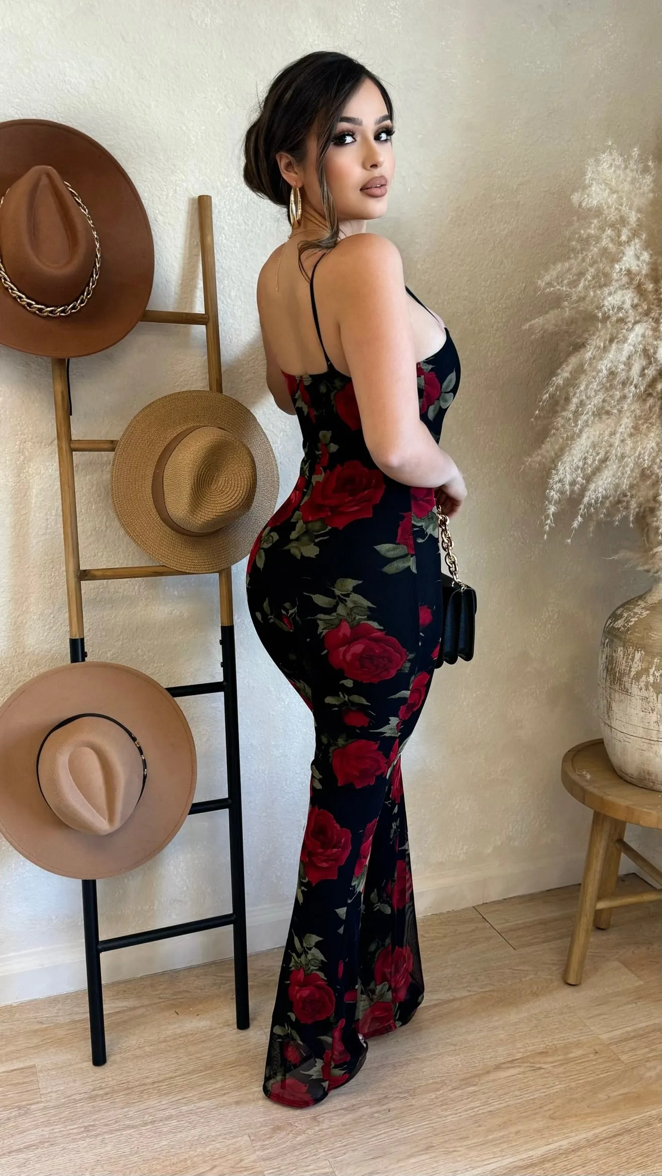 Flawless Floral Jumper (Black/ Red) sold by Lavish Couture Fashion product image thumbnail 4