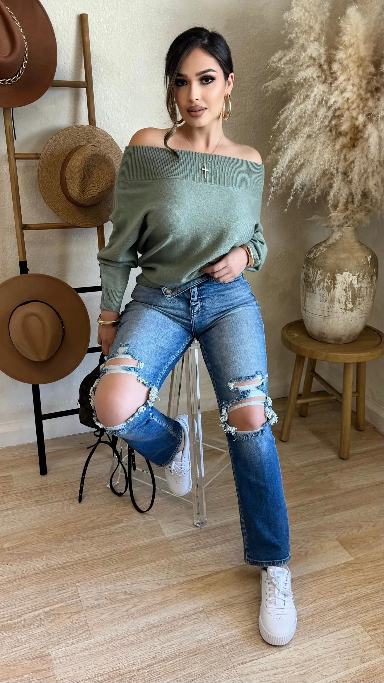 One And Only Top (Olive) sold by Lavish Couture Fashion product image thumbnail 2