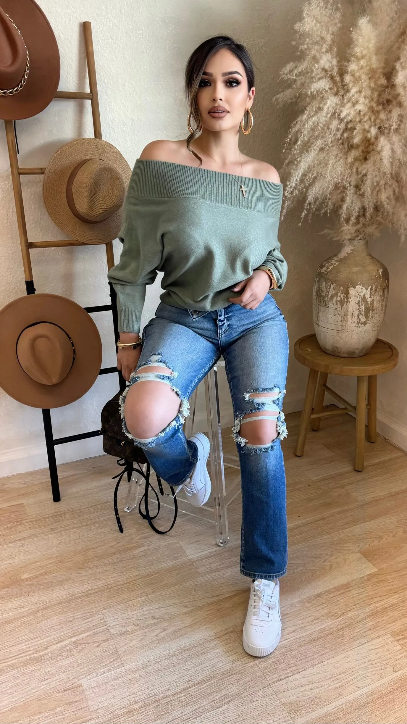 One And Only Top (Olive) sold by Lavish Couture Fashion product image thumbnail 4