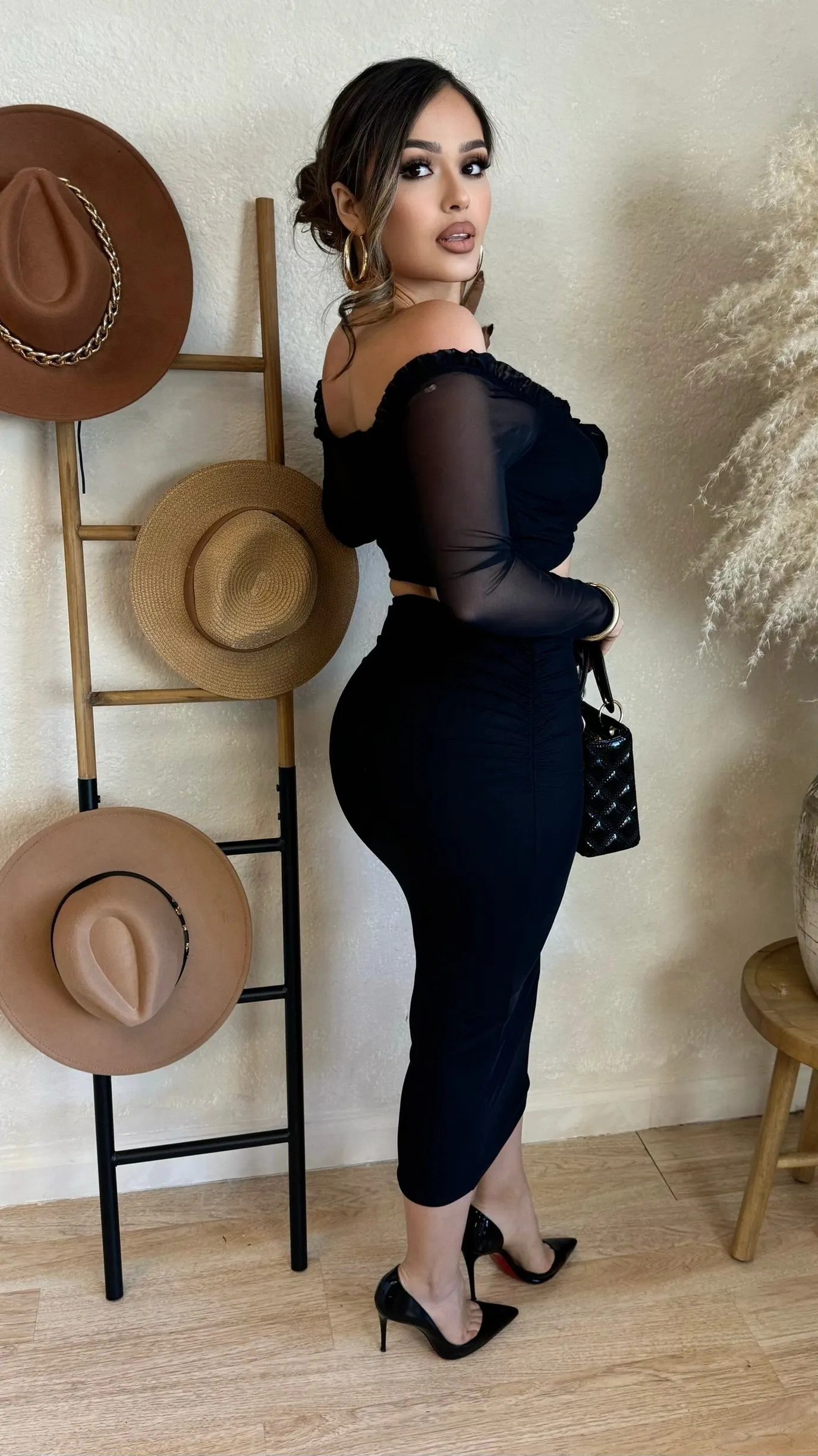 Meet You In The City 2PC Set (Black) sold by Lavish Couture Fashion product image thumbnail 2