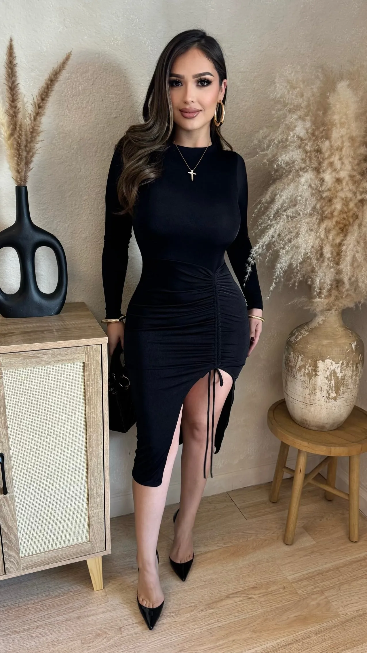 Jayla Midi Dress (Black) sold by Lavish Couture Fashion product image thumbnail 3