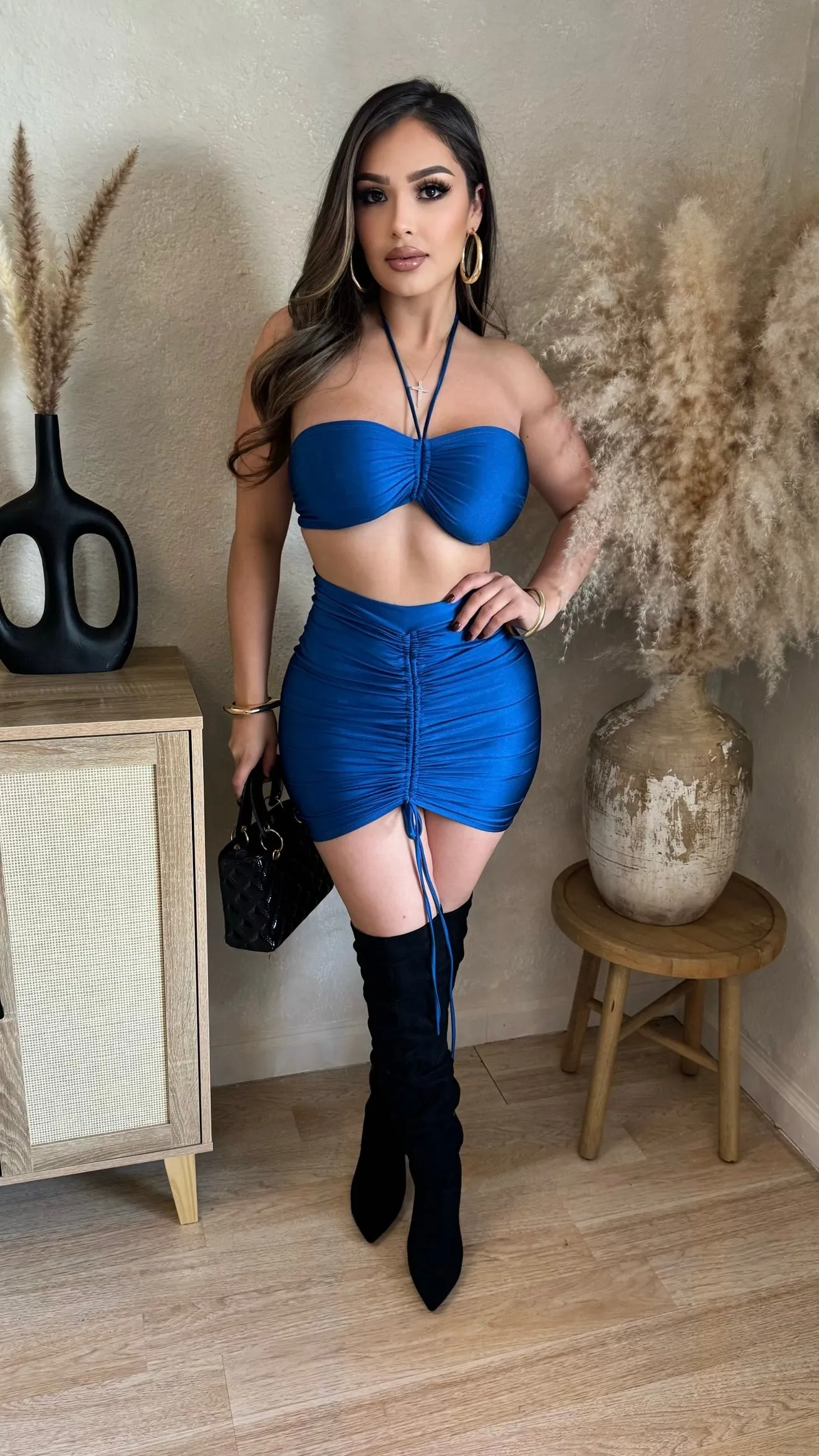 Just Go With It 2PC Set (Royal Blue) sold by Lavish Couture Fashion