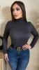 Moments Like This Turtleneck Top (Charcoal Grey) sold by Lavish Couture Fashion