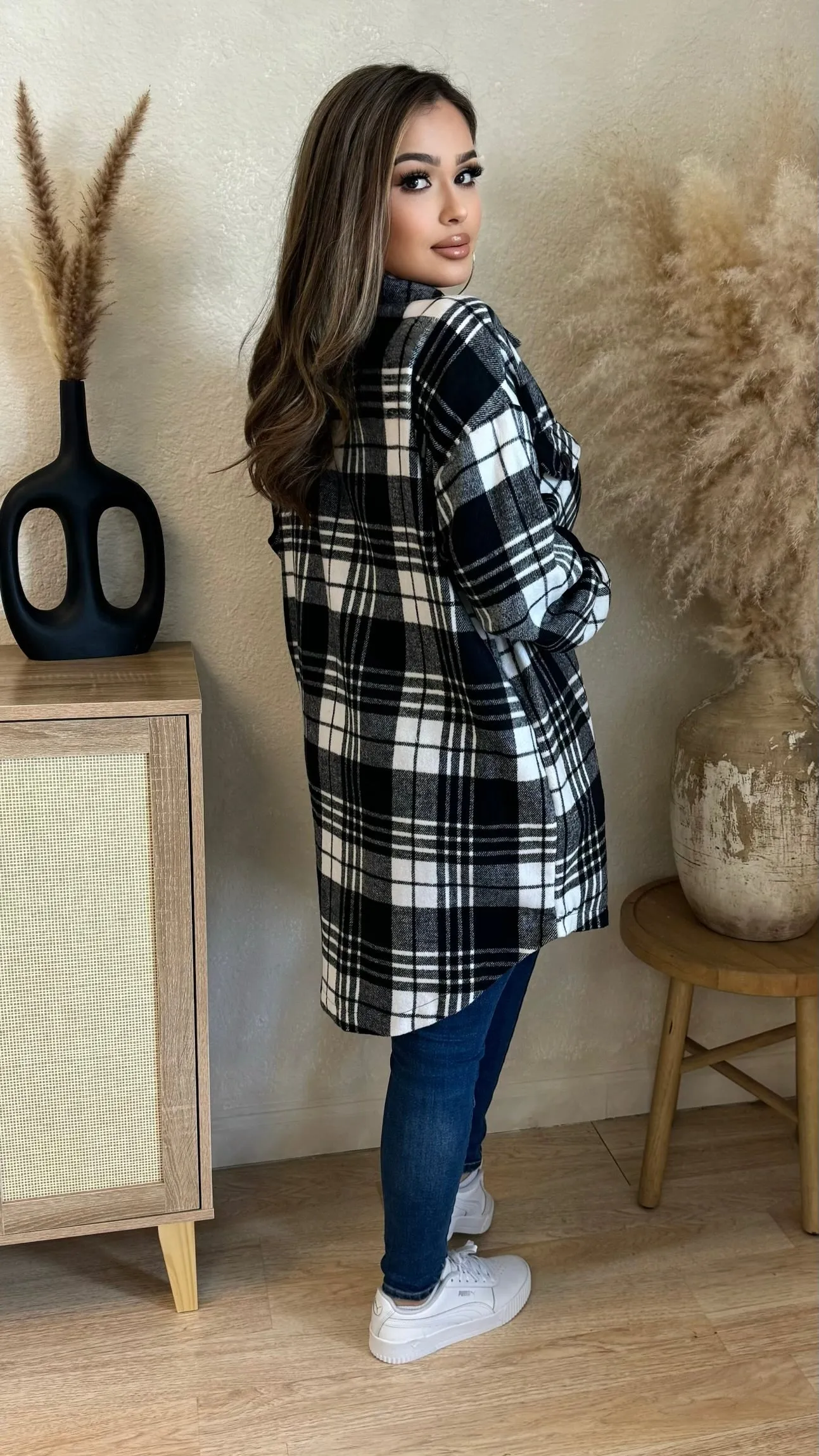 So Far So Good Oversize Jacket (Black/ White) sold by Lavish Couture Fashion product image thumbnail 2