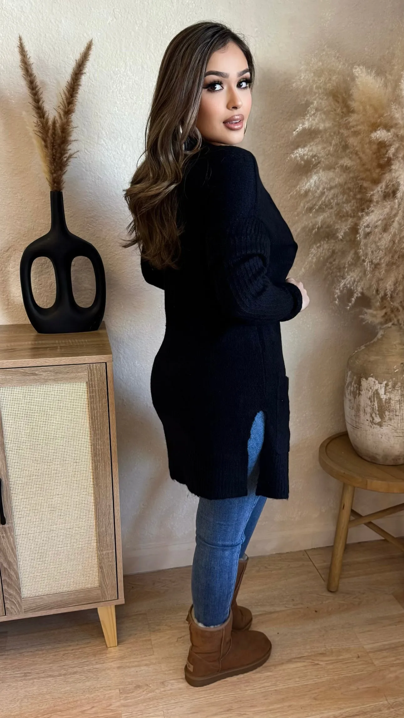 Comfort Zone Cardigan (Black) sold by Lavish Couture Fashion product image thumbnail 2