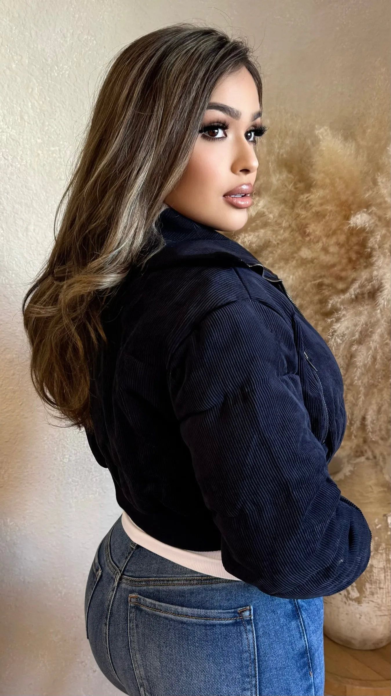 Closing The Distance Bomber Jacket (Black) sold by Lavish Couture Fashion product image thumbnail 2