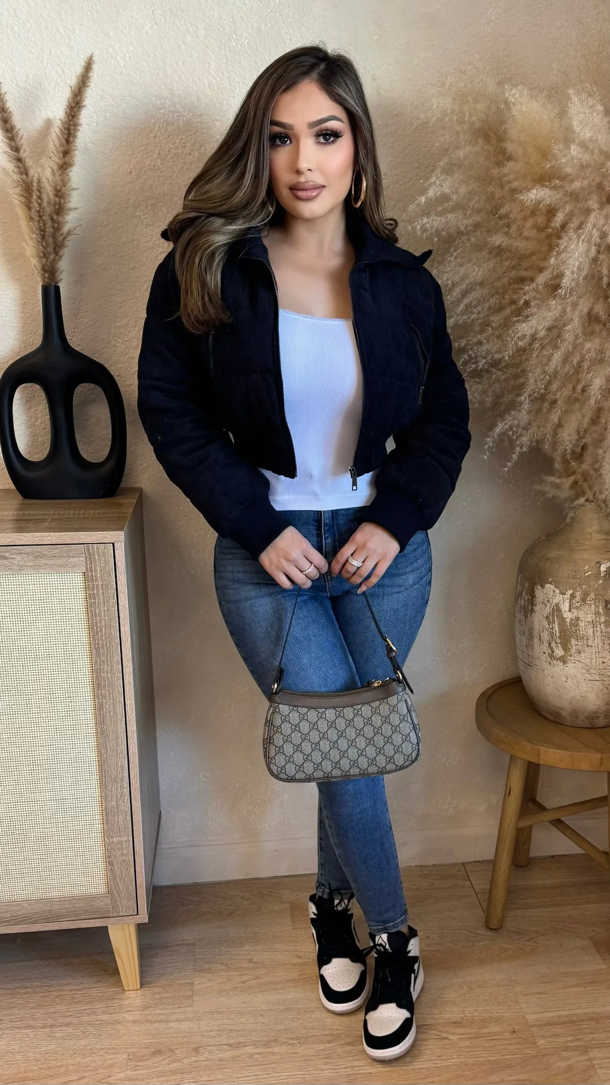 Closing The Distance Bomber Jacket (Black) sold by Lavish Couture Fashion product image thumbnail 3